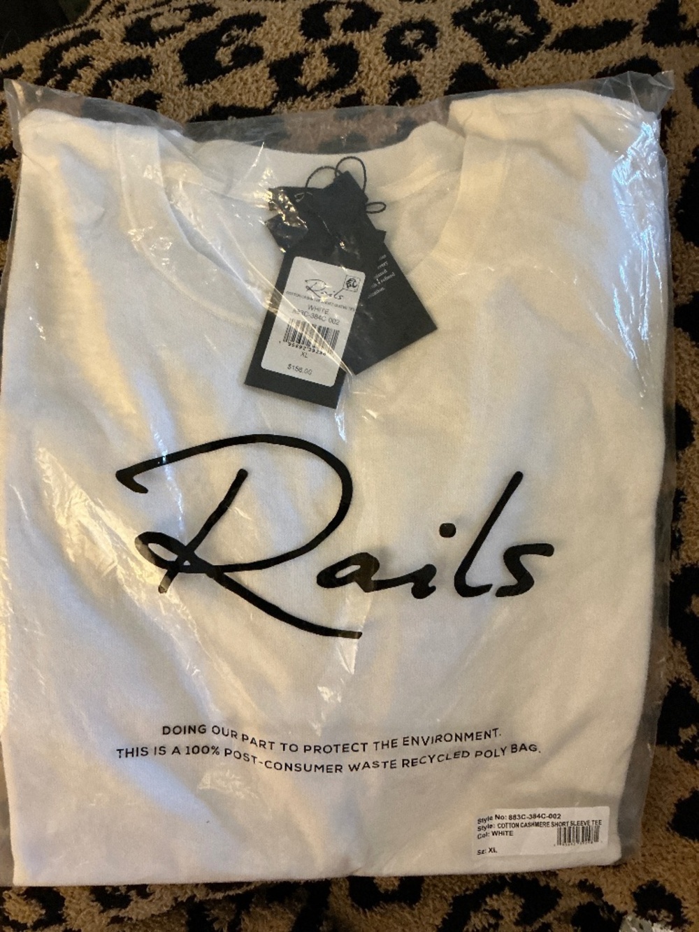 RAILS NWT White Cotton Cashmere Short Sleeve Tee